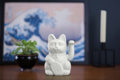 Maneki Neko Blanc, Chat Porte-Bonheur – Image 2