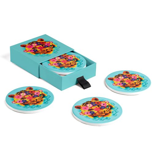 Set de 4 sous-verres en céramique Masktiger, Gangzaï
