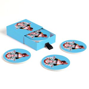 Set de 4 sous-verres en céramique Miss Fuji, Gangzaï