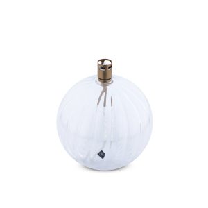 Lampe à huile en verre Strié ronde M diamètre 11cm, Periglass