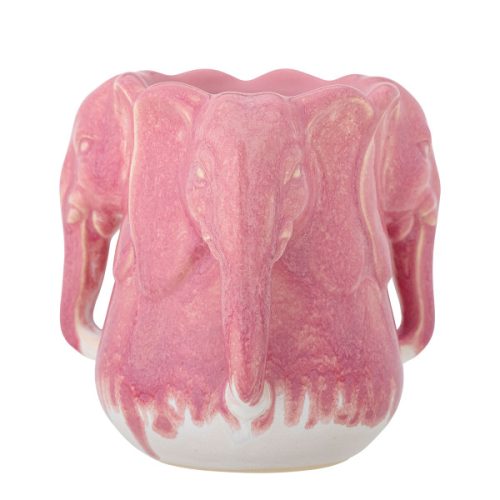 Vase Eléphant en Grès Rose Pontus, Bloomingville – Image 2