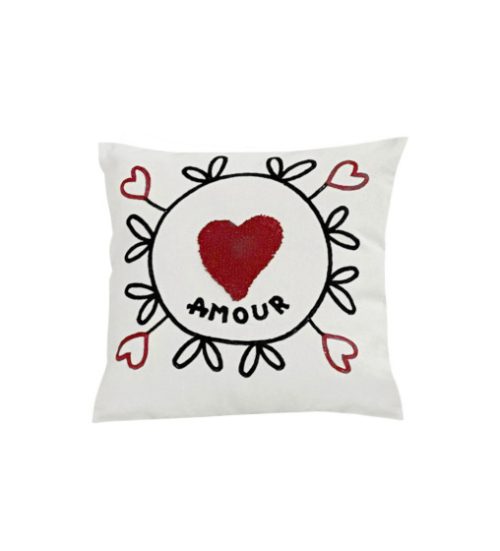 Coussin Brodé Amour