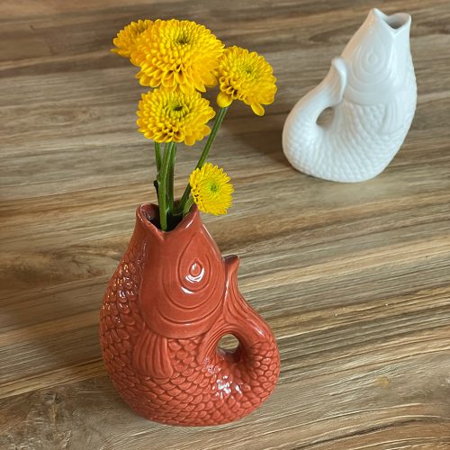 Mini Vase Poisson en Céramique Terracotta – Image 2