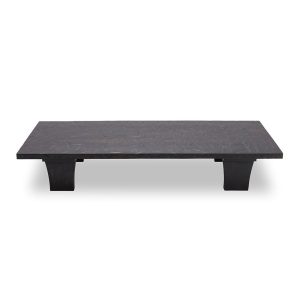 Table Basse Noire Sculptée
