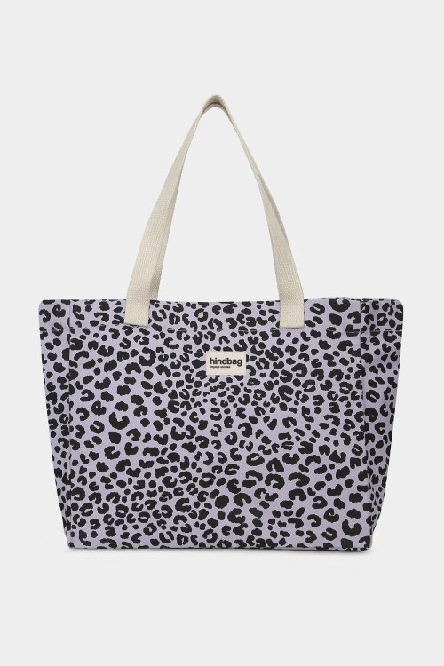 Sac Cabas Claude Léopard Lilas, Hindbag