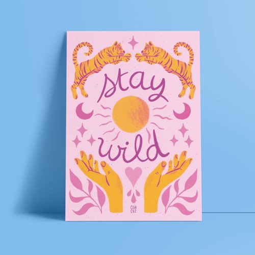 Affiche A3 « Stay Wild », Camille Cauvez