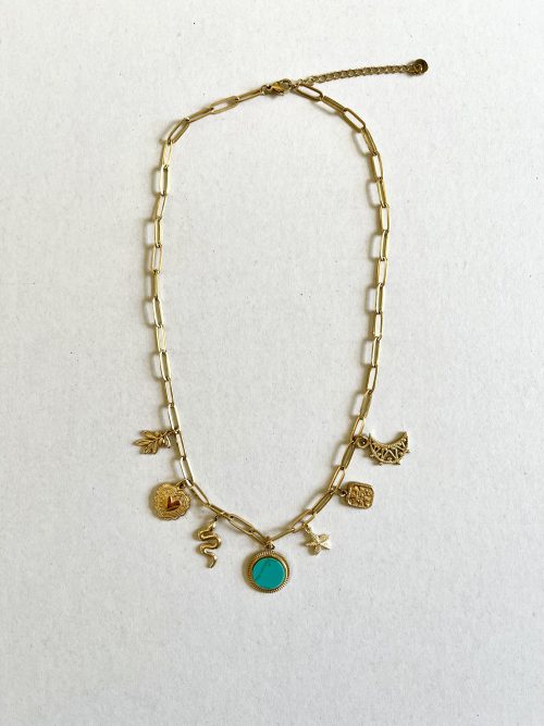Collier Breloques "Turquoise"