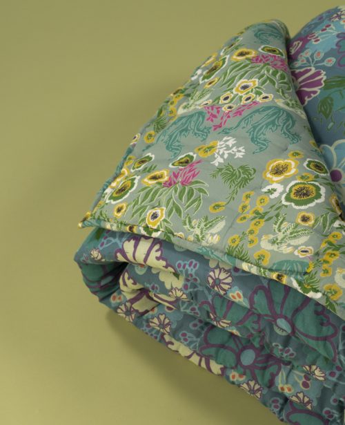 Boutis Surpiqué Cosmos Teal 230x140cm, Les Touristes – Image 2