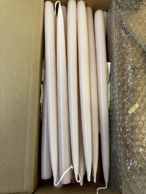 Lot 19 bougies 35cm Rose