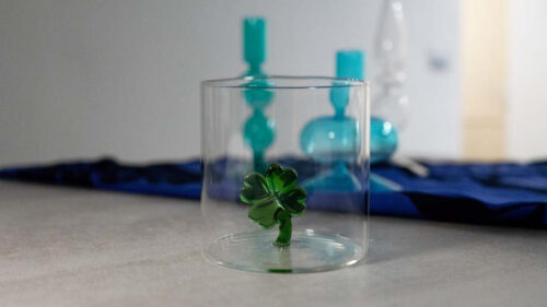 Verre à eau Trèfle à Quatre Feuilles – Image 2