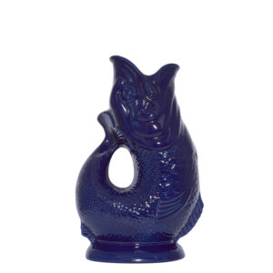 Carafe vase poisson en céramique Guggle Bleu Cobalt - Gluckigluck