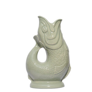 Carafe vase poisson en céramique Guggle Sauge – Gluckigluck