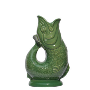 Carafe vase poisson en céramique Guggle Vert Foncé – Gluckigluck