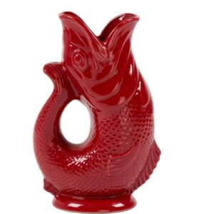 Carafe vase poisson en céramique Guggle Cranberrie – Gluckigluck