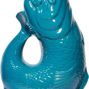 Carafe vase poisson en céramique Guggle Teal – Gluckigluck
