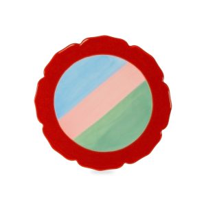 Dessous de Plat Rouge en grès Ø 18 cm