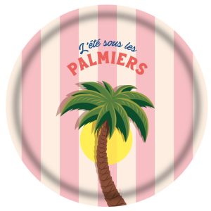 Plateau de Cuisine Rond "Palmier"
