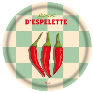 Plateau de Cuisine Rond "Piment d'Espelette"