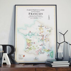 Affiche "La carte des vins de France"
