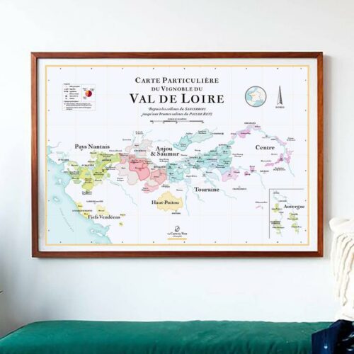 Affiche "La carte des vins de Loire"