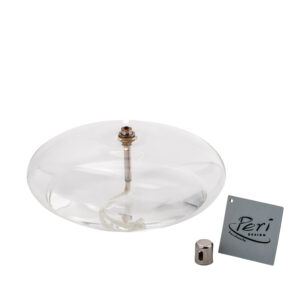 Lampe à huile en verre Galet, diamètre 10cm, Periglass