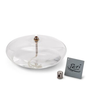 Lampe à huile en verre Galet, diamètre 18cm, Periglass