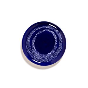 Assiette 26,5 Lapis Lazuli Swirl Blanc Ottolenghi pour Serax