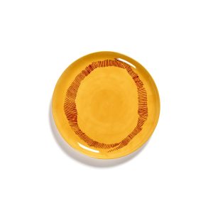 Assiette 26,5 Sunny Yellow Swirl Rouge Ottolenghi pour Serax