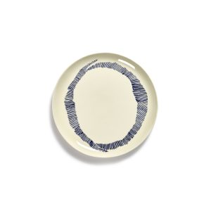 Assiette 26,5 Blanc Swirl Lapis Lazuli Ottolenghi pour Serax