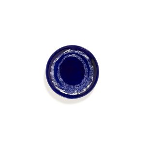 Assiette 19 Lapis Lazuli Swirl Blanc Feast Ottolenghi pour Serax