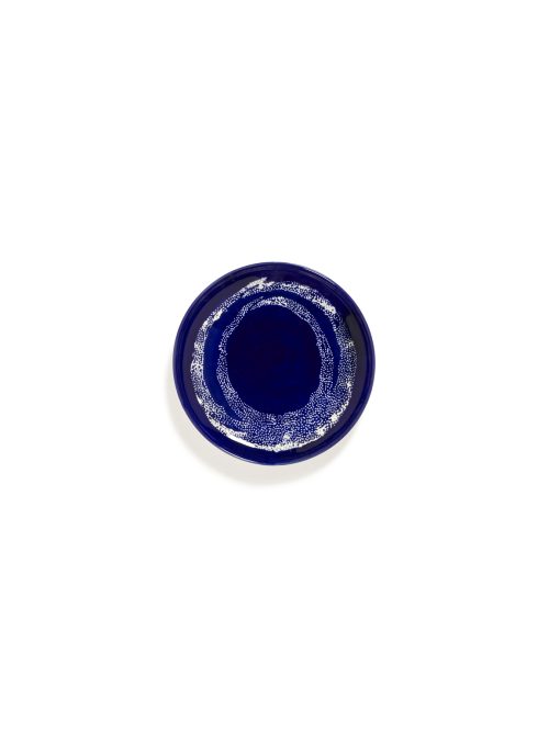 Assiette 19 Lapis Lazuli Swirl Blanc Feast Ottolenghi pour Serax