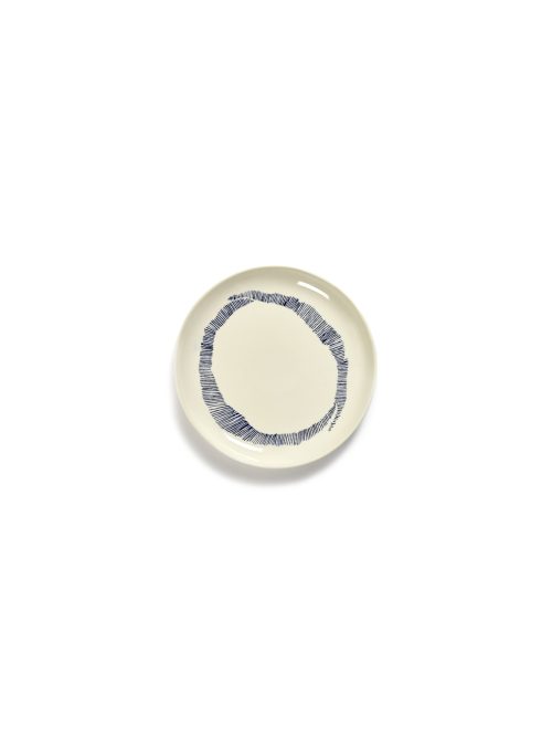 Assiette 19 Blanc Swirl Bleu Feast Ottolenghi pour Serax