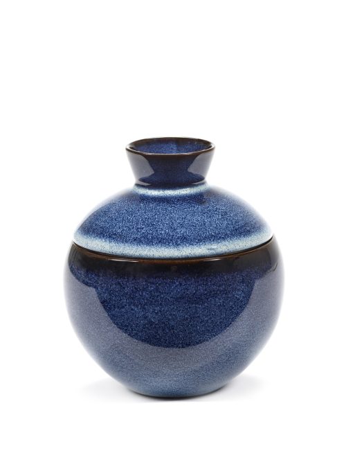 Boîte avec couvercle L Bleu Foncé pur, Serax
