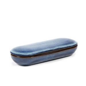 Bol Oval avec couvercle S Bleu Foncé pur, Serax