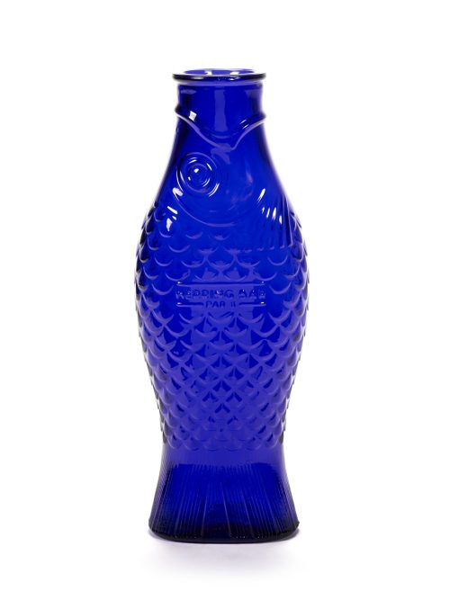 Carafe Fish & Fish verre bleu cobalt 1L, Serax