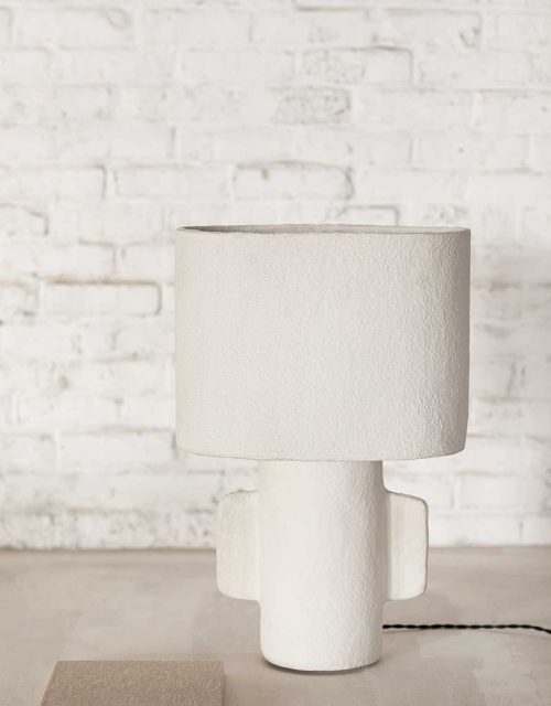 Lampe de table Earth Papier mâché recyclé 35 x 35 x H 47 cm, Serax – Image 2
