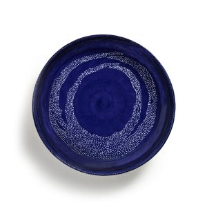 Plat de Service creux 36 Lapis Lazuli Swirl Blanc, Ottolenghi pour Serax