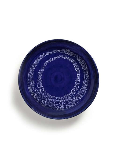 Plat de Service creux 36 Lapis Lazuli Swirl Blanc, Ottolenghi pour Serax
