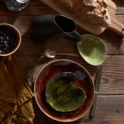 Mini assiette ovale en grès Vert Frais 16cm, Costa Nova – Image 2