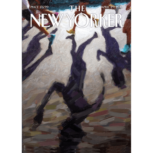 Affiche 30×40 The New Yorker – Drooker Shadow Marathon Runners – Image Republic