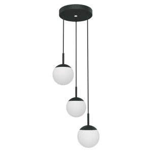 Suspension triple MOOON! diam.15 Carbone, Fermob