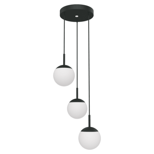Suspension triple MOOON! diam.15 Carbone, Fermob
