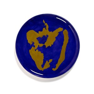 Assiette de présentation 35 Bleu Lapis Lazuli Poivron Doré, Ottolenghi pour Serax