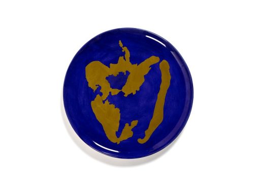 Assiette de présentation 35 Bleu Lapis Lazuli Poivron Doré, Ottolenghi pour Serax