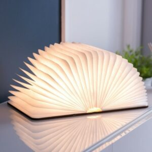 lampe livre en bois Halo luminaires concept store à Blois
